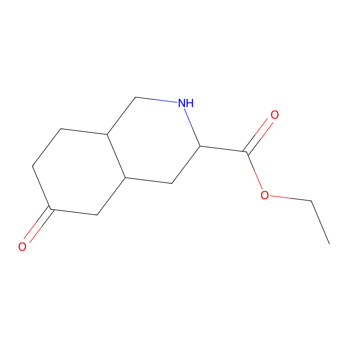 Ethyl (3S,4aS,8aR)-6-oxo-2,3,4,4a,5,7,8,8a-octahydro-1H-isoquinoline-3-carboxylate molecular structure, CAS 162779-54-6