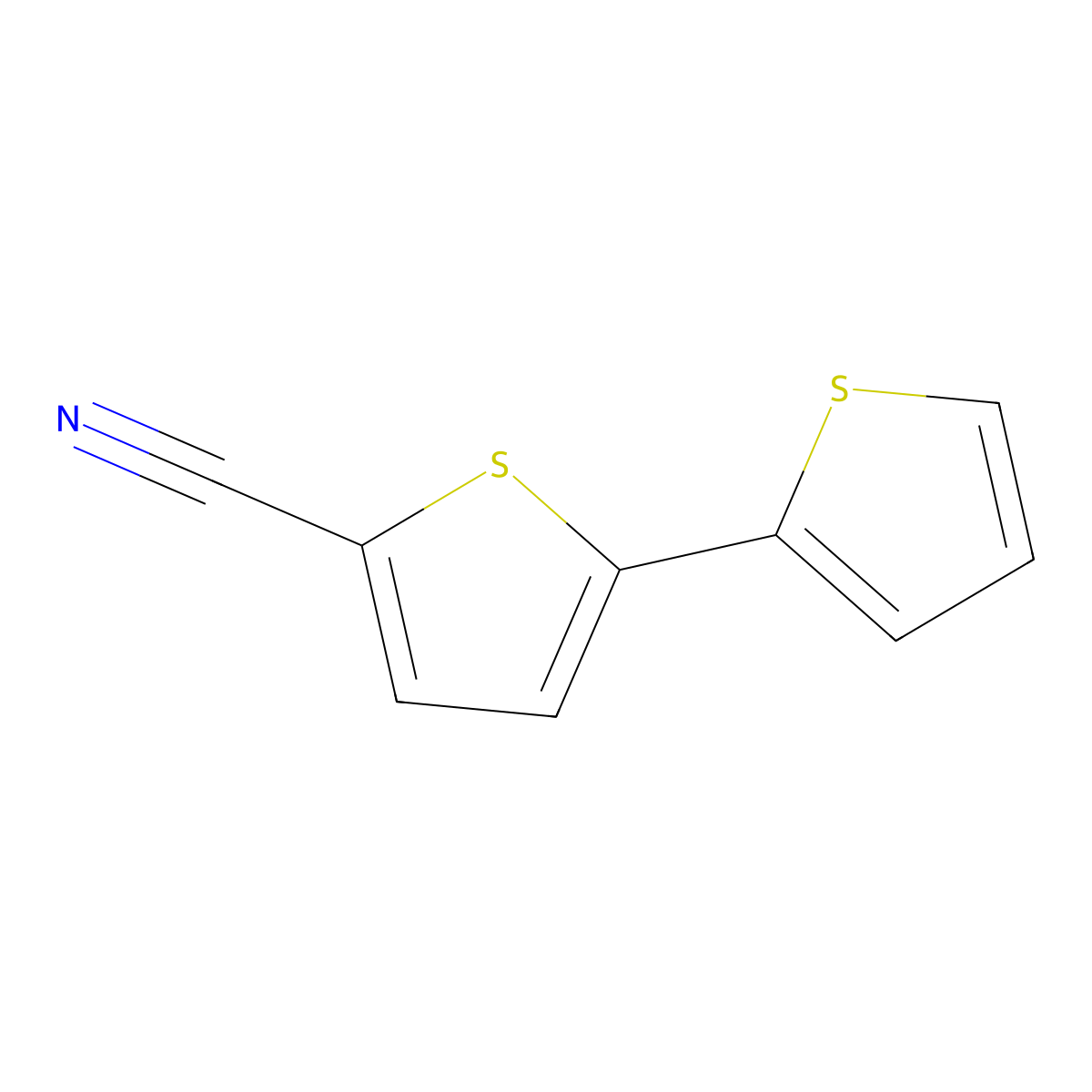 2,2'-Bithiophene-5-carbonitrile molecular structure, CAS 16278-99-2