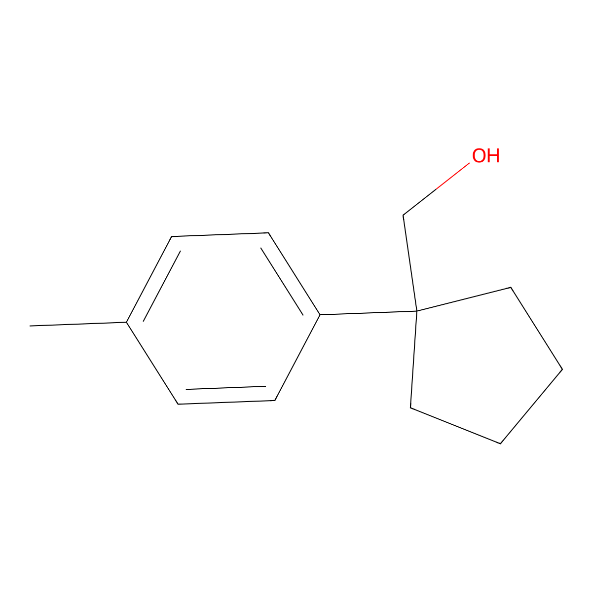 [1-(4-Methylphenyl)cyclopentyl]methanol molecular structure, CAS 162781-03-5