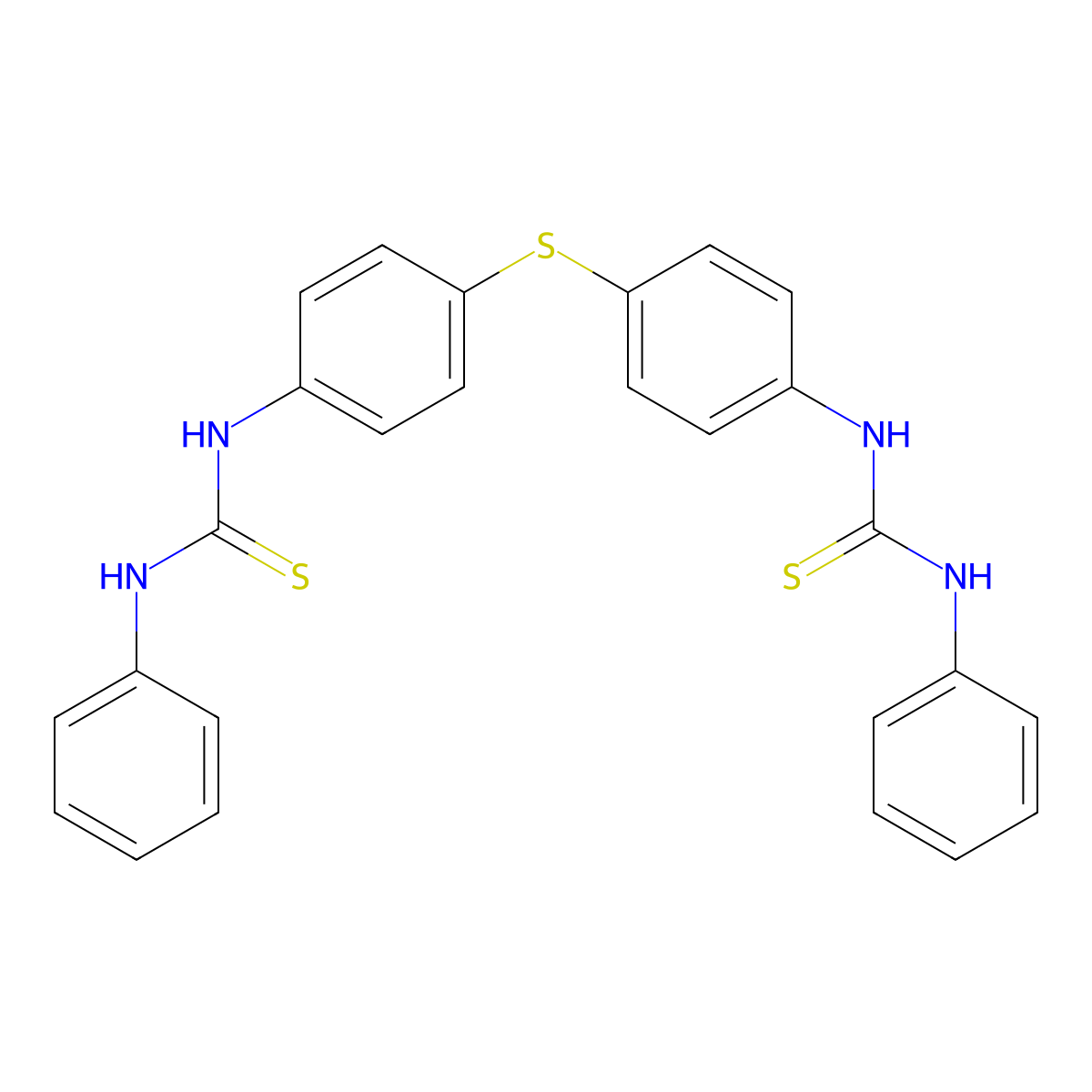 N,N'-[Sulfanediyldi(4,1-phenylene)]bis[N'-phenyl(thiourea)] molecular structure, CAS 162781-32-0