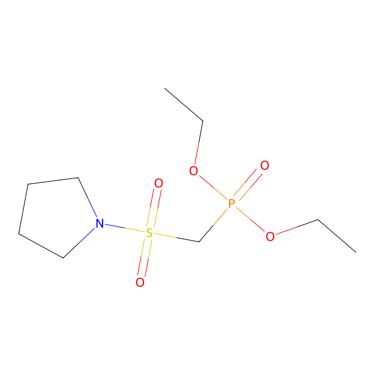 Diethyl [(1-Pyrrolidinylsulfonyl)methyl]phosphonate molecular structure, CAS 162782-27-6