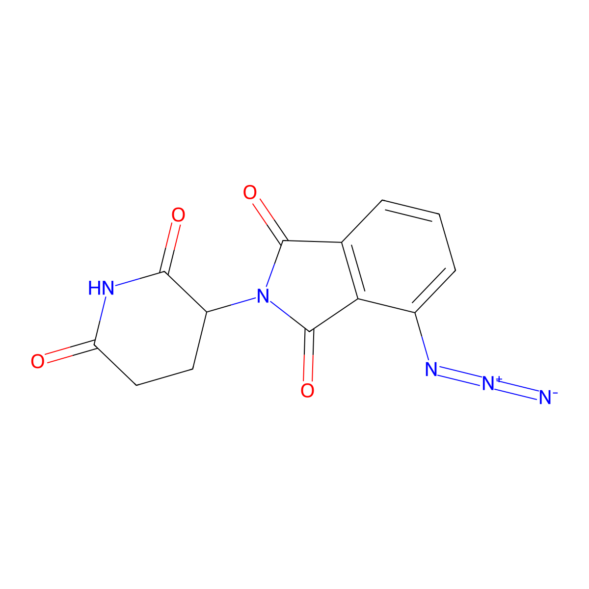4-azido-2-(2,6-dioxopiperidin-3-yl)-2,3-dihydro-1H-isoindole-1,3-dione molecular structure, CAS 1627827-90-0