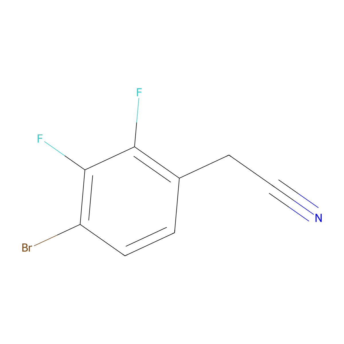 2-(4-Bromo-2,3-difluorophenyl)acetonitrile molecular structure, CAS 1627857-25-3