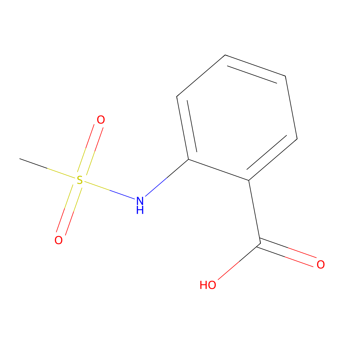 2-Methanesulfonamidobenzoic acid molecular structure, CAS 162787-61-3