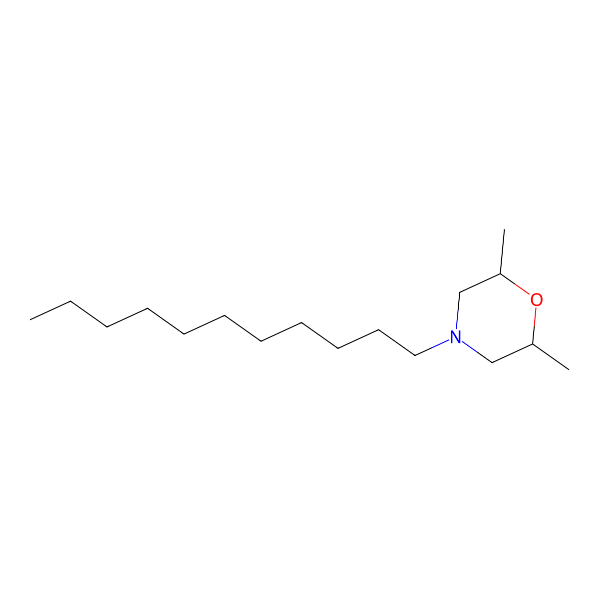 2,6-Dimethyl-4-undecylmorpholine molecular structure, CAS 162787-63-5