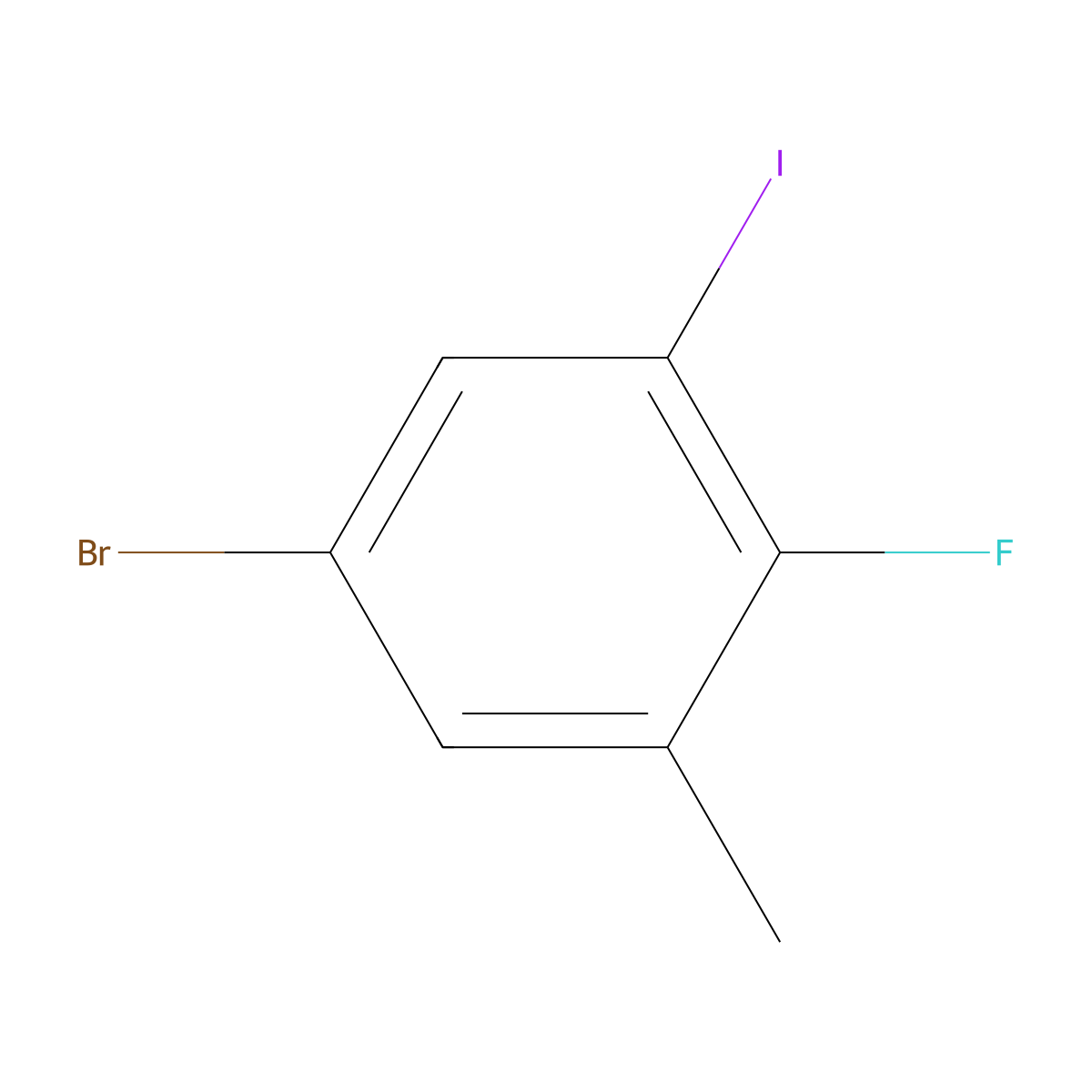 5-Bromo-2-fluoro-1-iodo-3-methylbenzene molecular structure, CAS 1627894-17-0