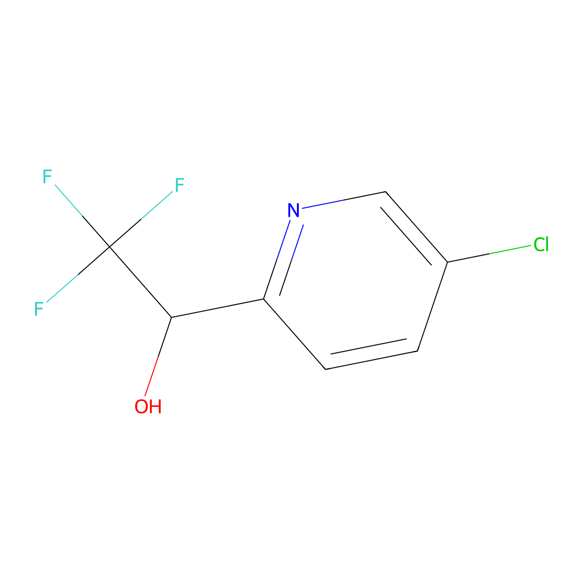 1-(5-Chloropyridin-2-yl)-2,2,2-trifluoroethan-1-ol molecular structure, CAS 1627895-13-9