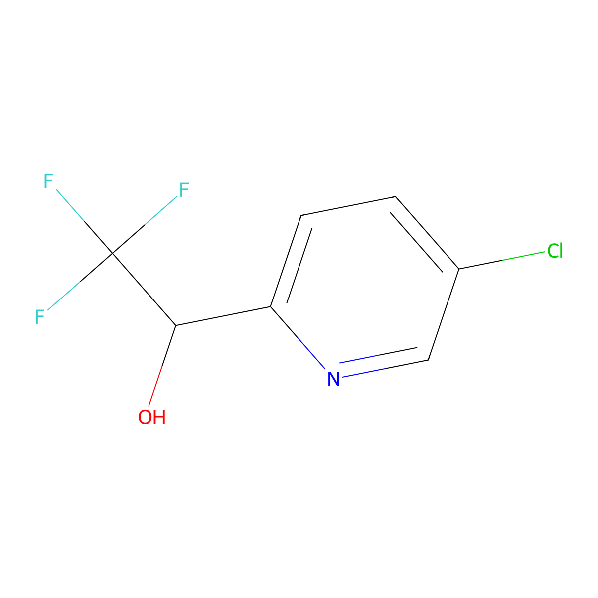 1-(5-Chloropyridin-2-yl)-2,2,2-trifluoroethan-1-ol molecular structure, CAS 1627895-13-9