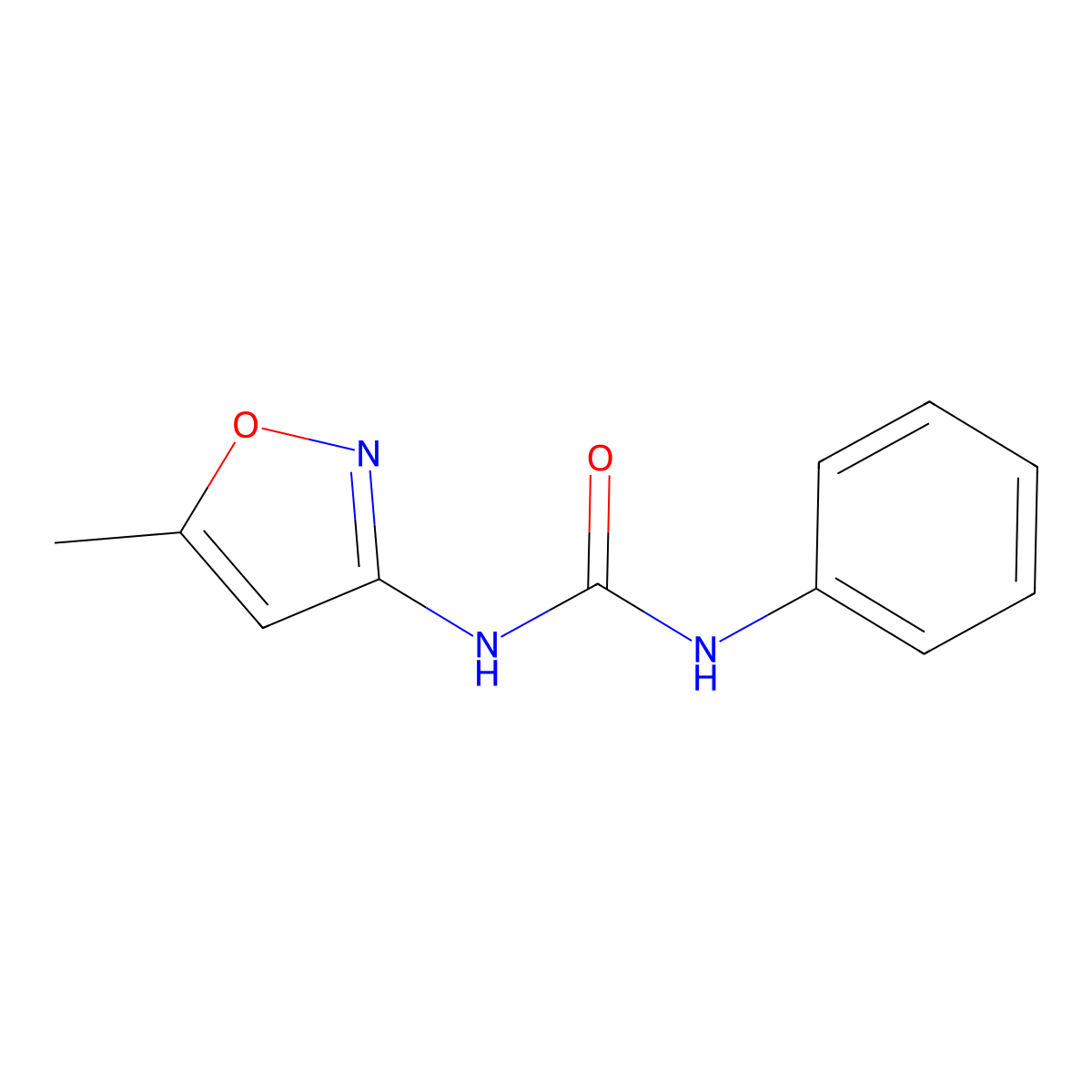 1-(5-Methylisoxazol-3-yl)-3-phenylurea molecular structure, CAS 16279-38-2