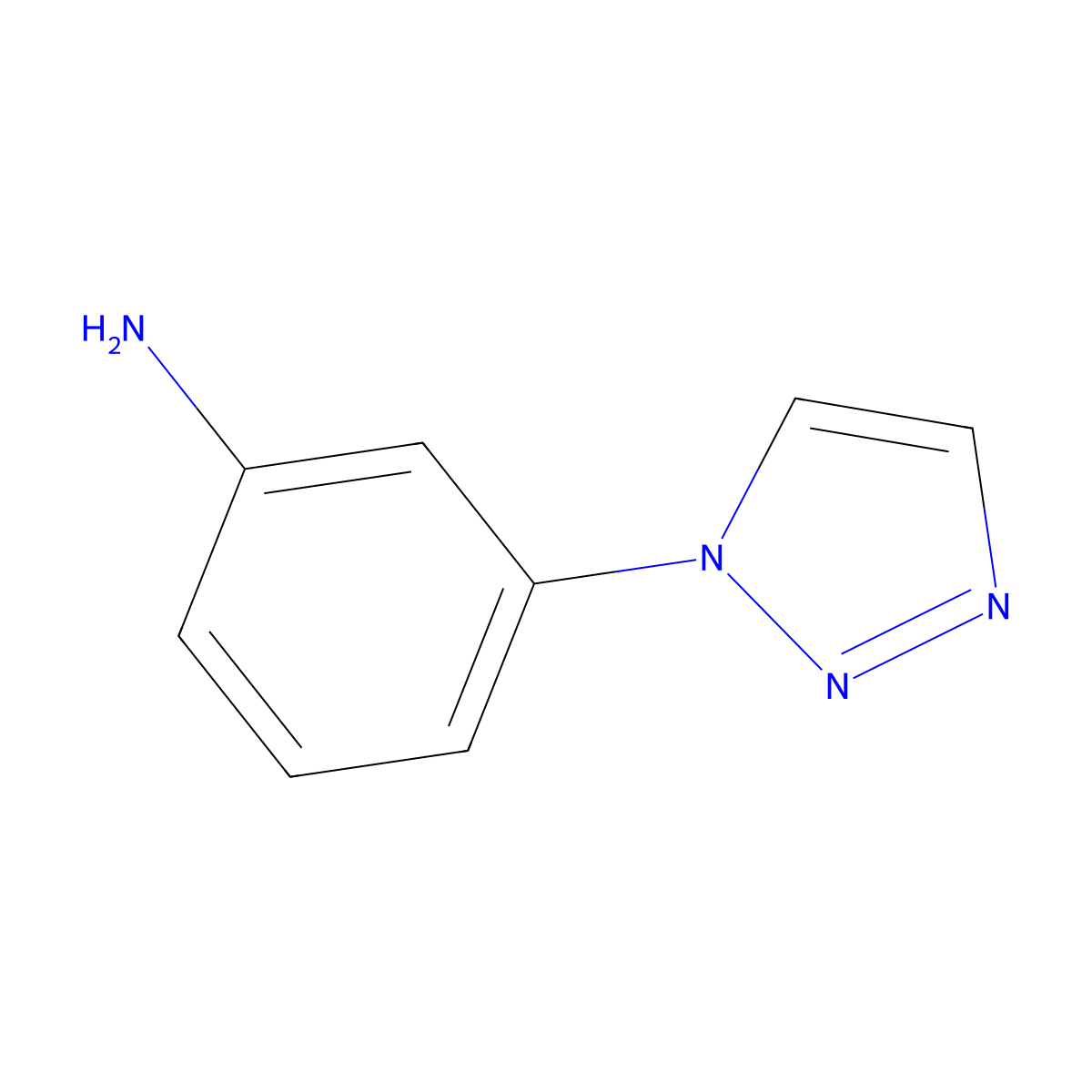 3-(1H-1,2,3-triazol-1-yl)aniline molecular structure, CAS 16279-73-5