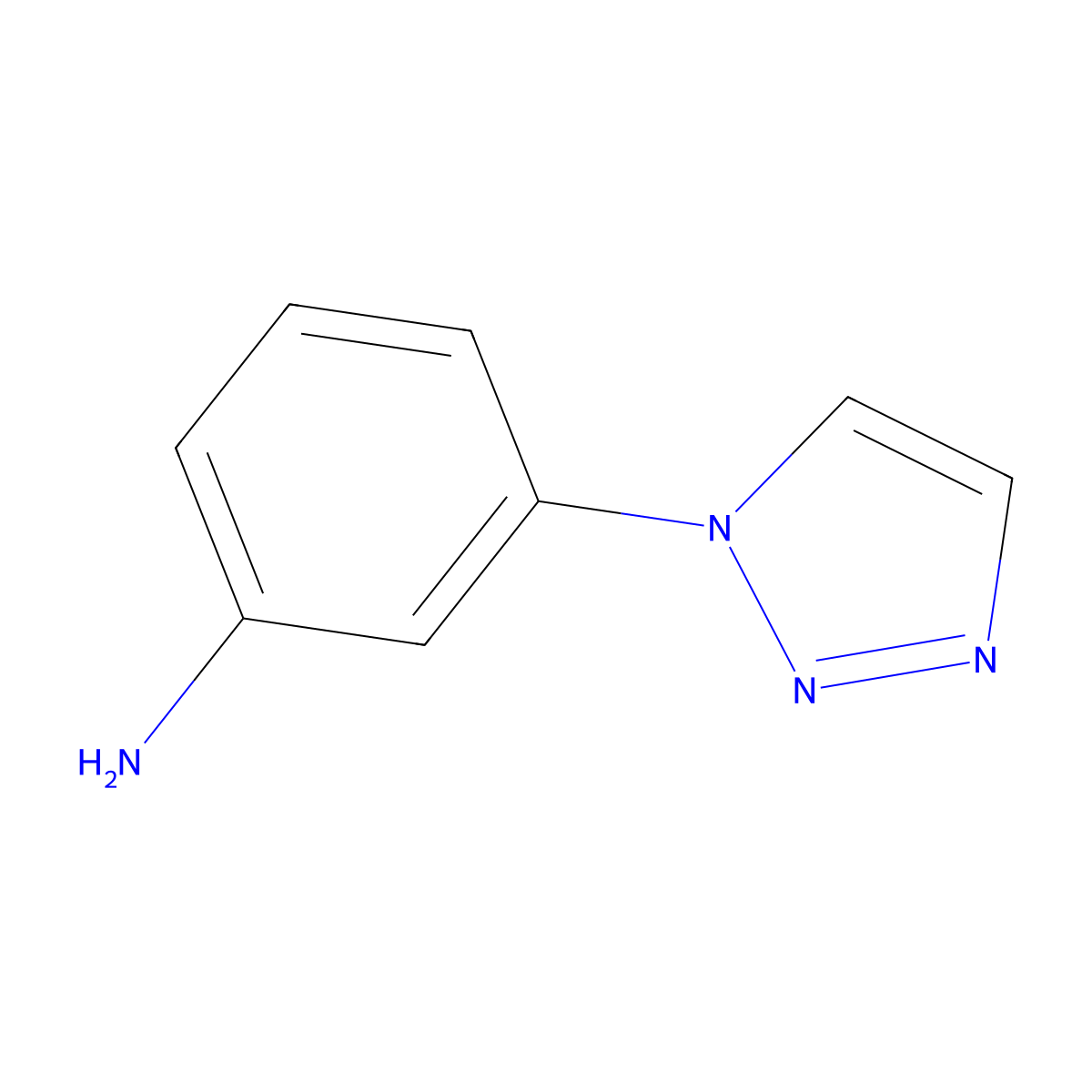 3-(1H-1,2,3-triazol-1-yl)aniline molecular structure, CAS 16279-73-5