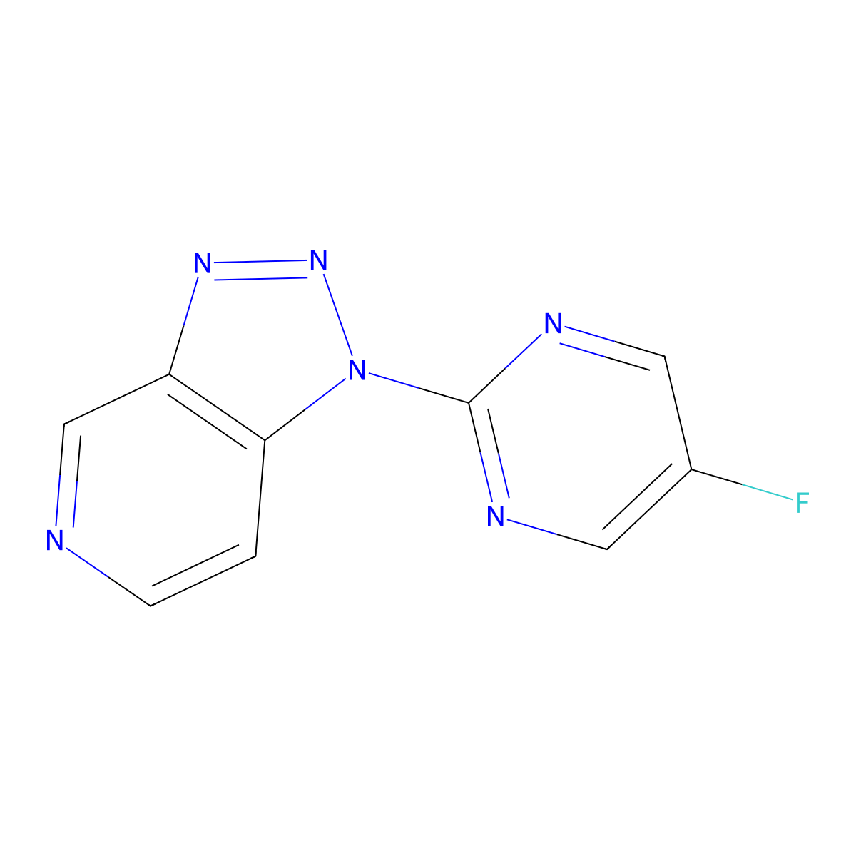 1-(5-Fluoropyrimidin-2-YL)-1H-[1,2,3]triazolo[4,5-C]pyridine molecular structure, CAS 1627900-84-8