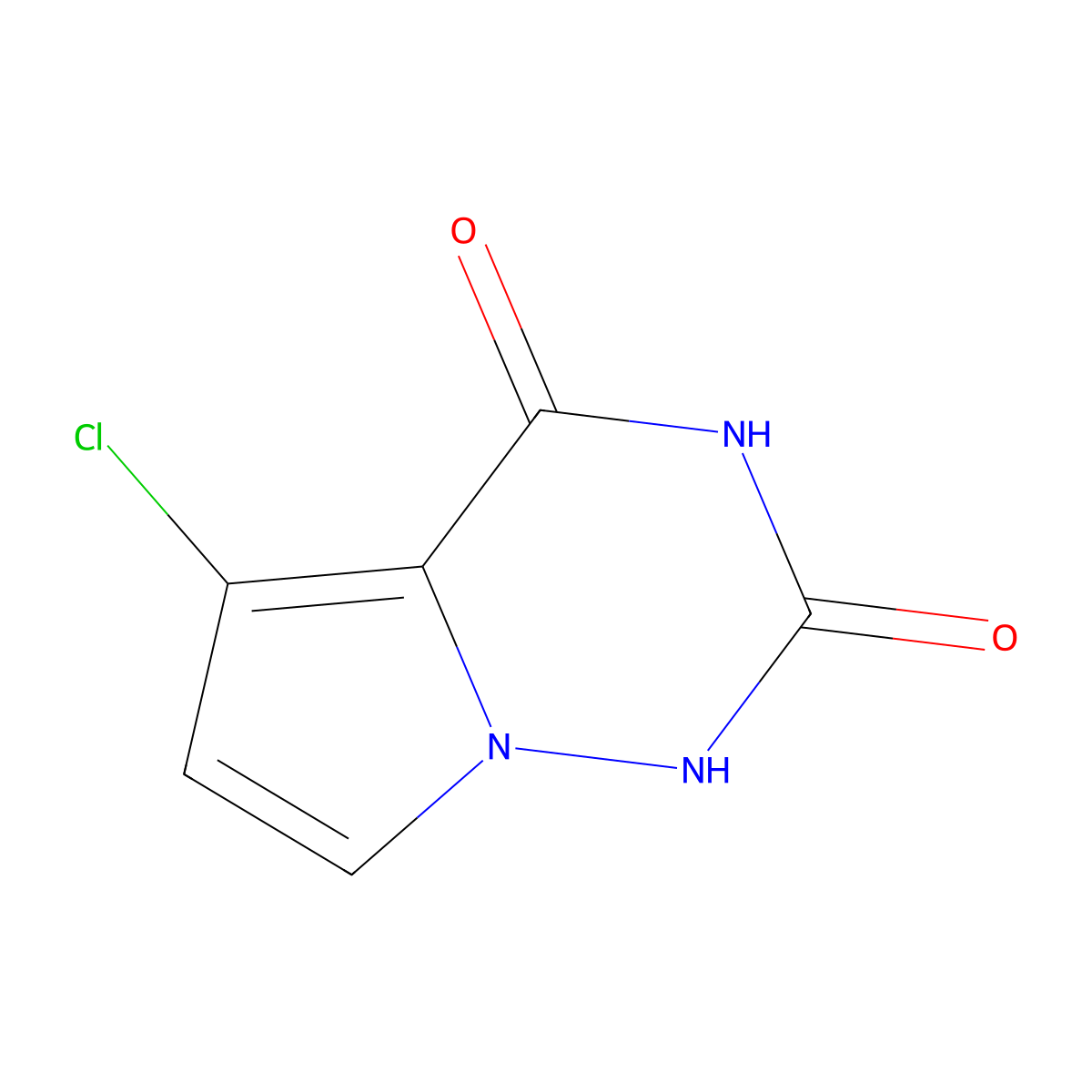5-chloro-1H-pyrrolo[2,1-f][1,2,4]triazine-2,4-dione molecular structure, CAS 1627905-78-5