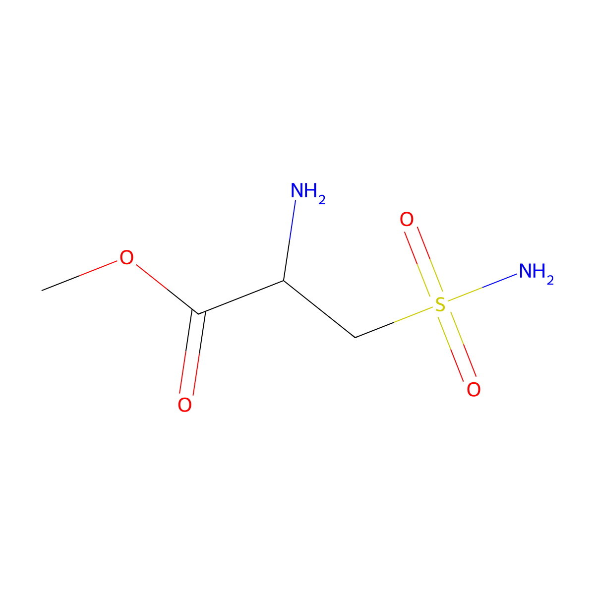 methyl (2R)-2-amino-3-sulfamoylpropanoate molecular structure, CAS 1627906-85-7