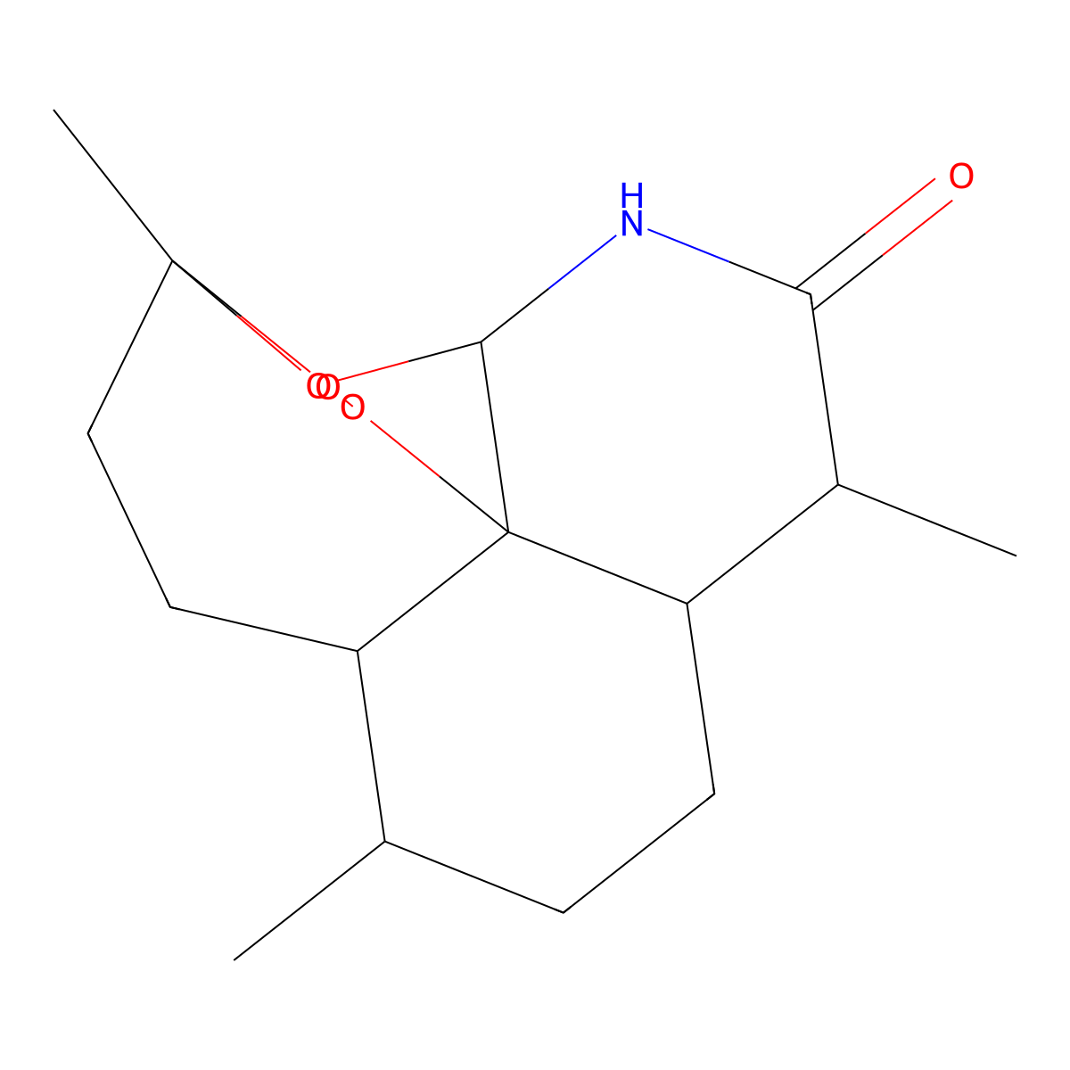(1S,8S,9R)-1,5,9-Trimethyl-14,15,16-trioxa-11-azatetracyclo[10.3.1.04,13.08,13]hexadecan-10-one molecular structure, CAS 162791-23-3