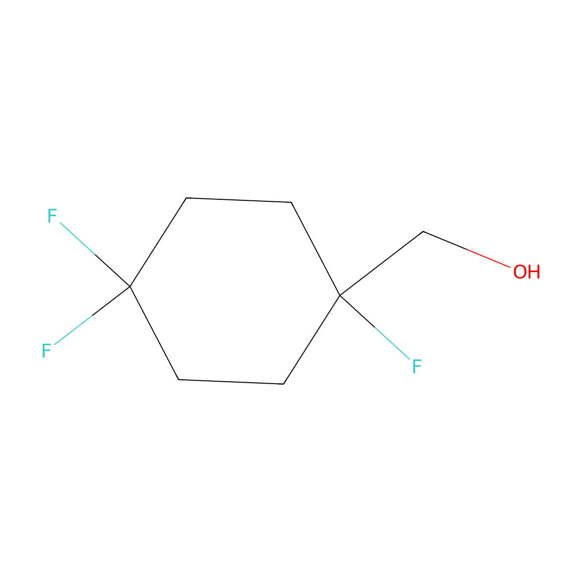 (1,4,4-Trifluorocyclohexyl)methanol molecular structure, CAS 1627933-15-6