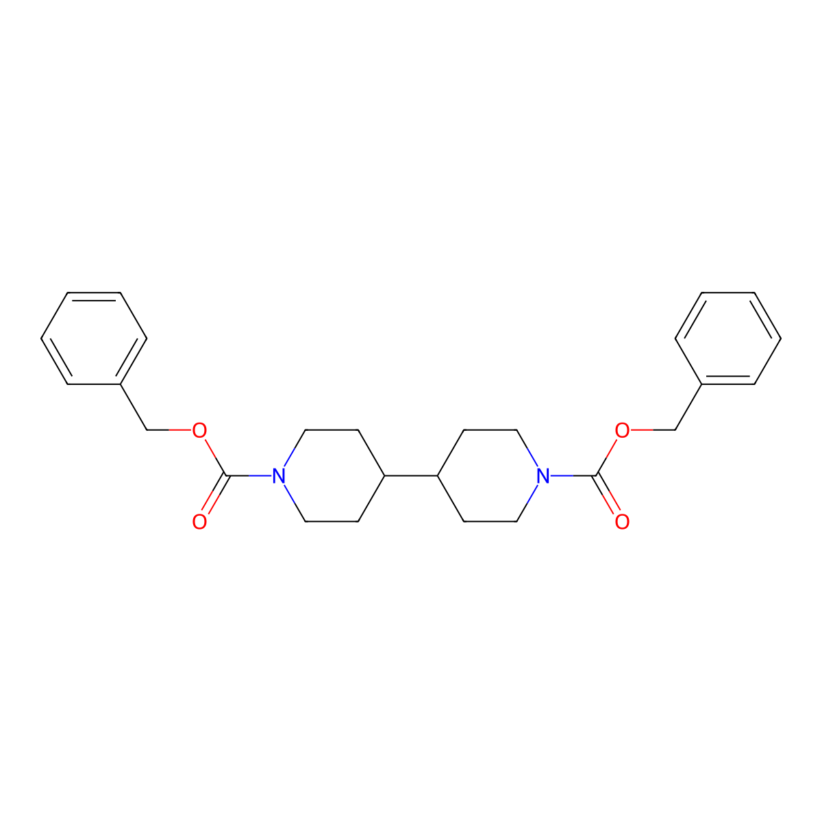 Dibenzyl 4,4'-bipiperidine-1,1'-dicarboxylate molecular structure, CAS 1627934-02-4