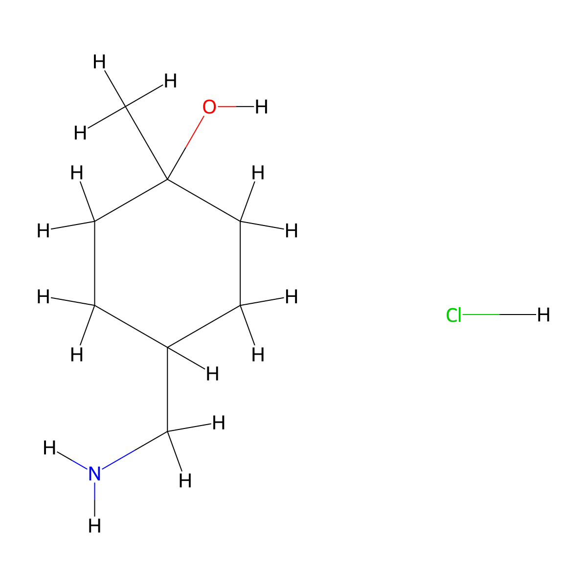 cis-4-(Aminomethyl)-1-methyl-cyclohexanol;hydrochloride molecular structure, CAS 1627973-06-1