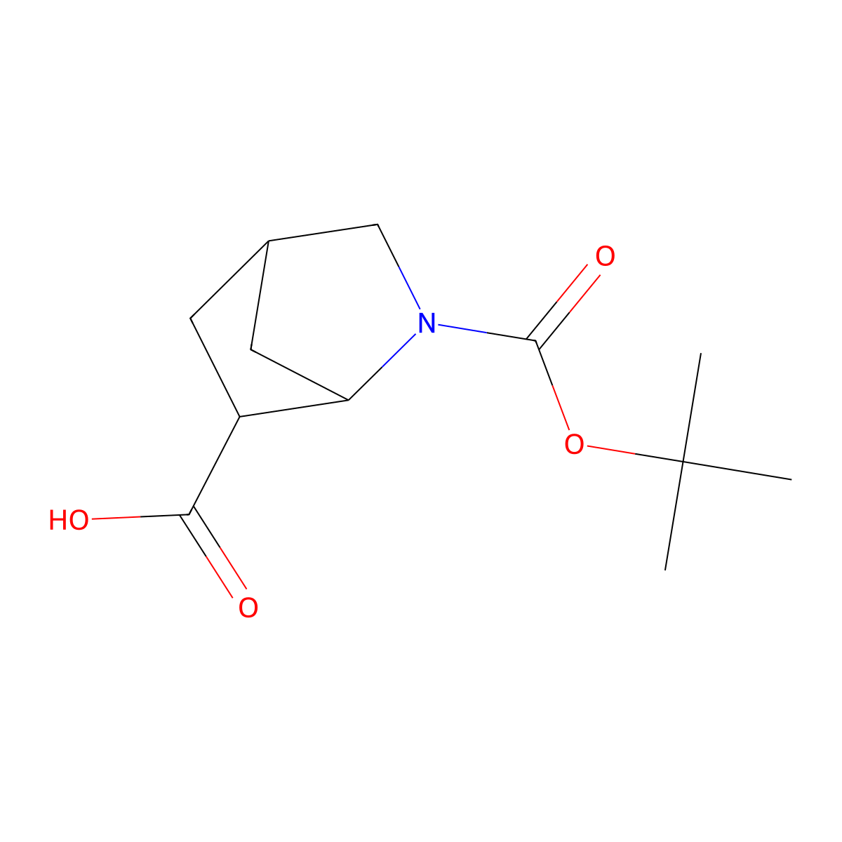 Endo-2-tert-butoxycarbonyl-2-azabicyclo[2.2.1]heptane-6-carboxylic acid molecular structure, CAS 1627973-08-3