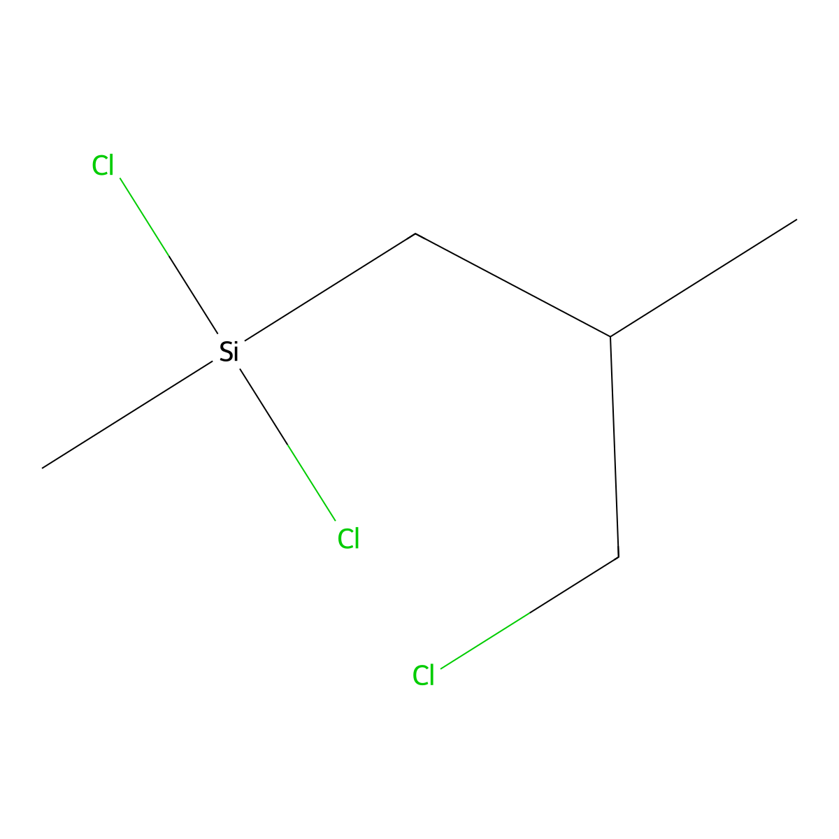 Silane, dichloro(3-chloro-2-methylpropyl)methyl- molecular structure, CAS 1628-11-1