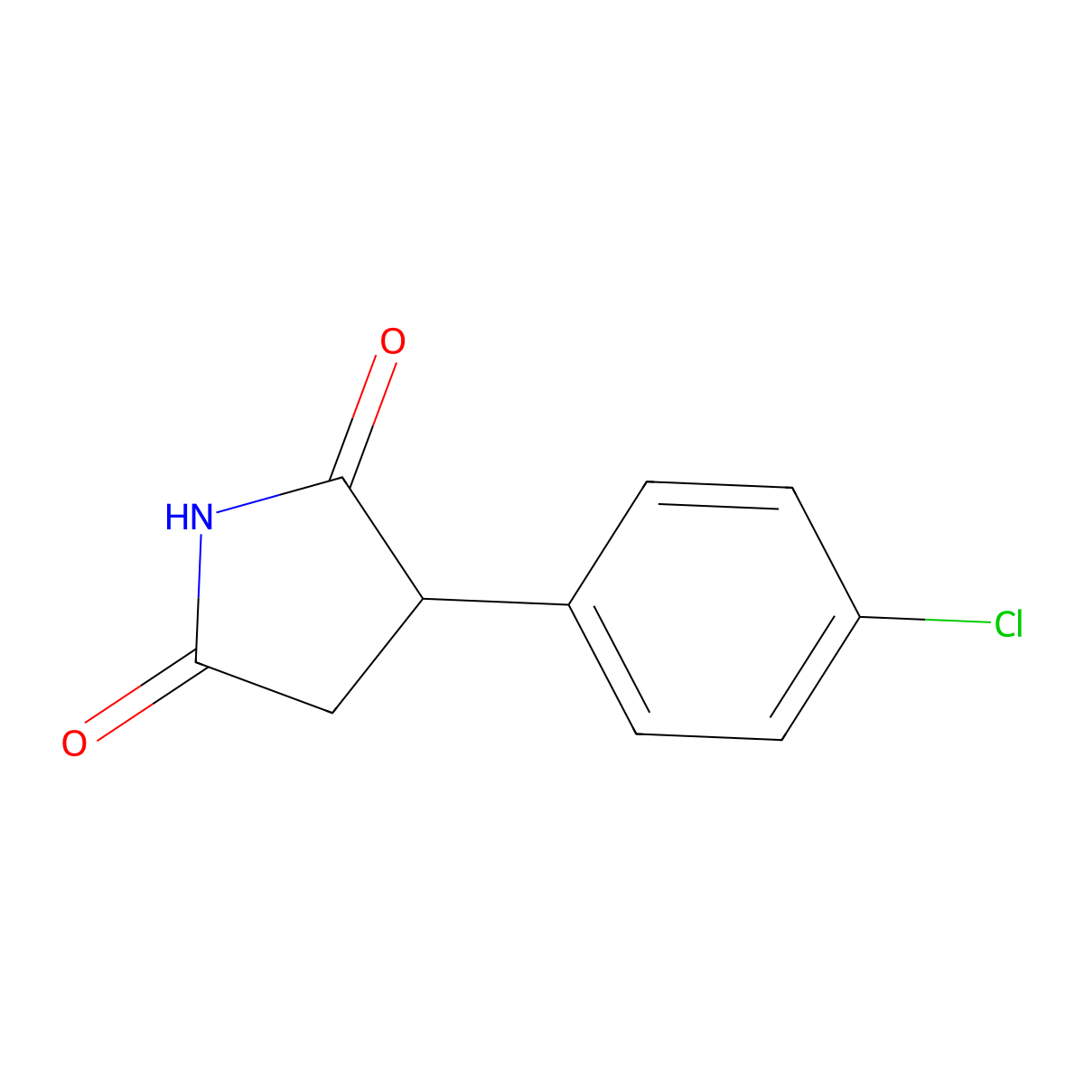 2-(4-Chlorophenyl)succinimide molecular structure, CAS 1628-19-9