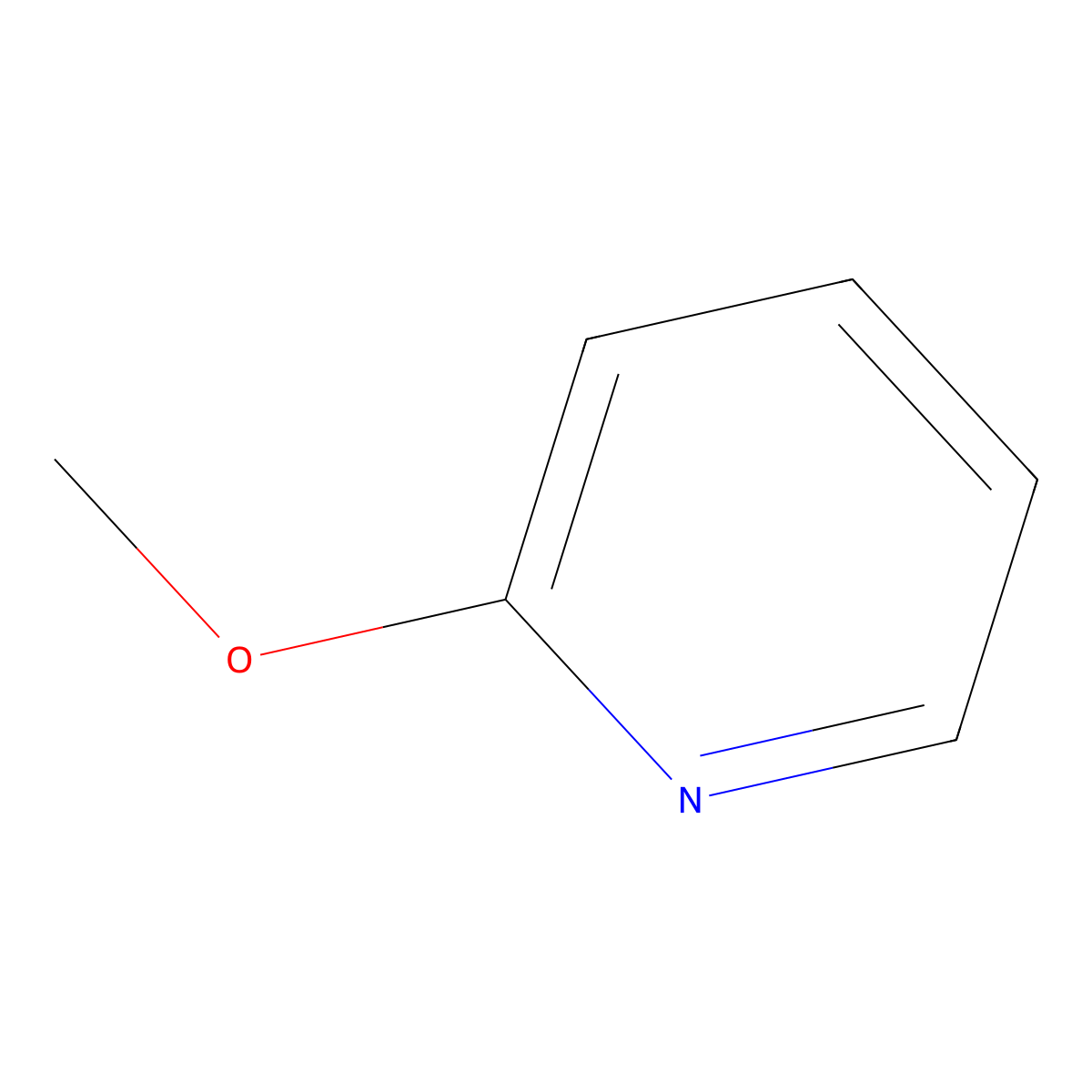 2-Methoxypyridine molecular structure, CAS 1628-89-3
