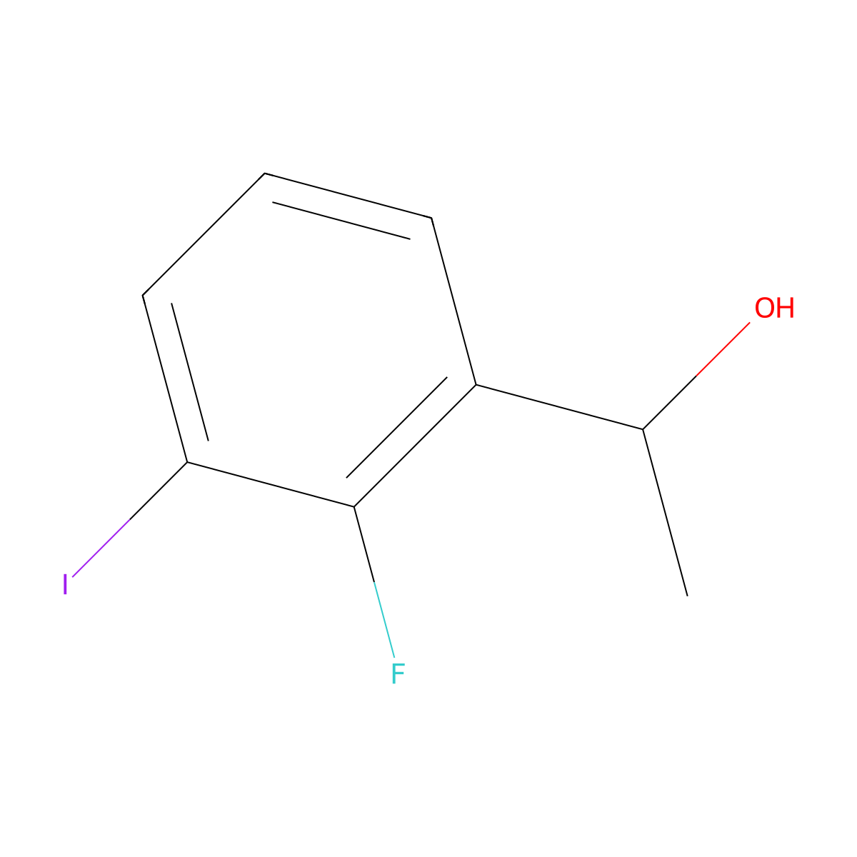 1-(2-Fluoro-3-iodophenyl)ethanol molecular structure, CAS 1628003-71-3