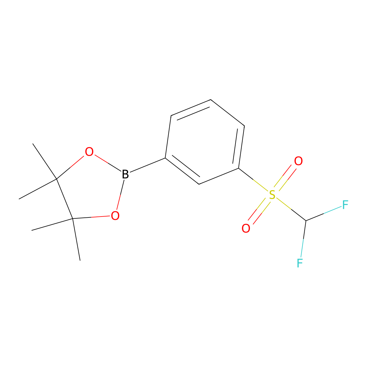 2-(3-((Difluoromethyl)sulfonyl)phenyl)-4,4,5,5-tetramethyl-1,3,2-dioxaborolane molecular structure, CAS 1628010-78-5