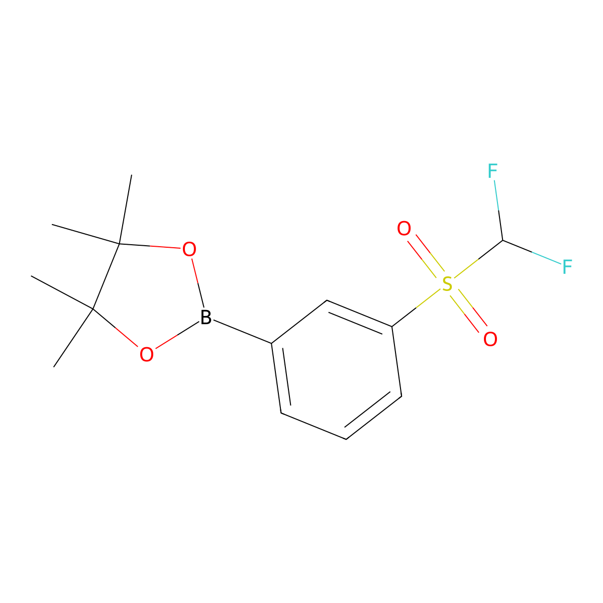 2-(3-((Difluoromethyl)sulfonyl)phenyl)-4,4,5,5-tetramethyl-1,3,2-dioxaborolane molecular structure, CAS 1628010-78-5