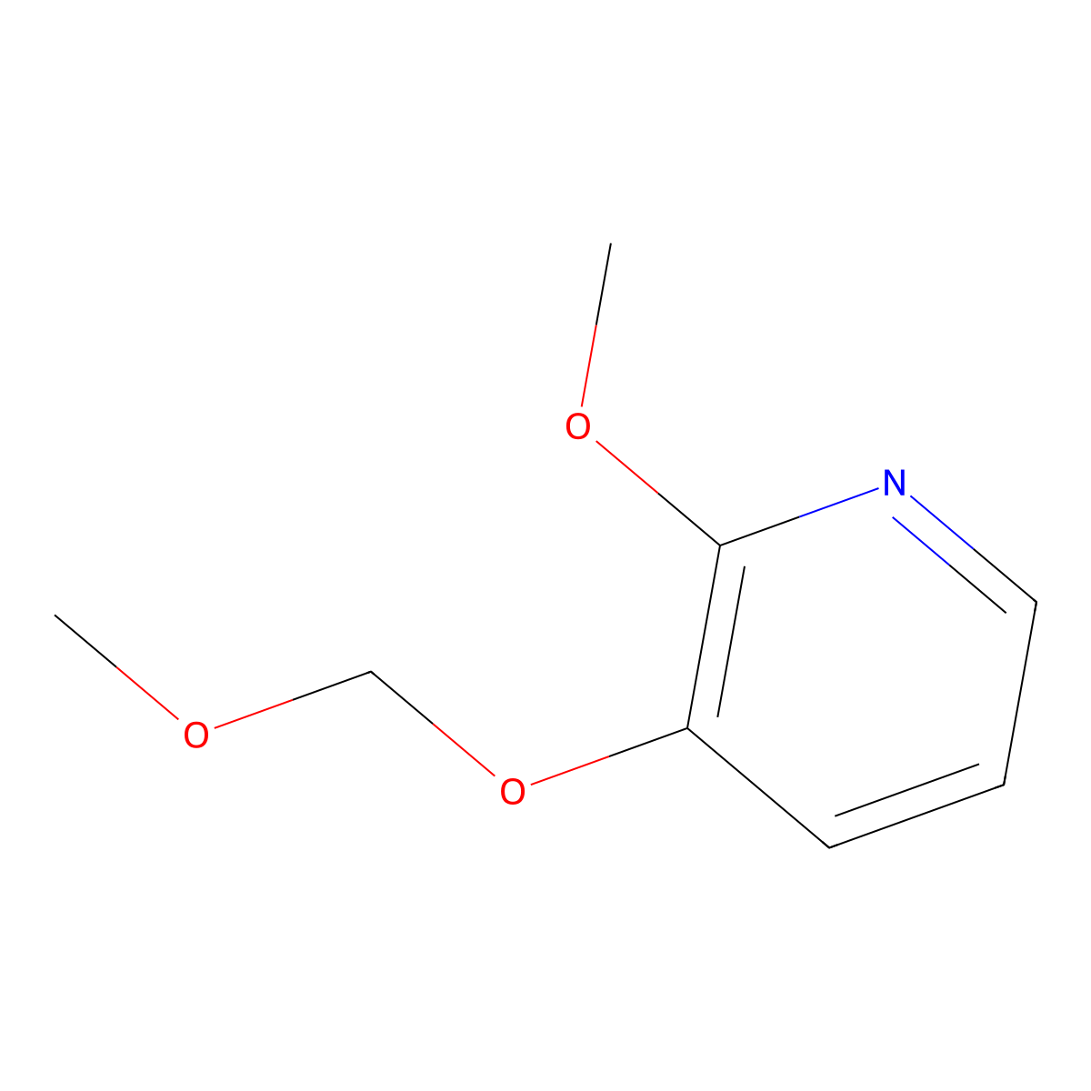 2-Methoxy-3-(methoxymethoxy)pyridine molecular structure, CAS 1628080-33-0