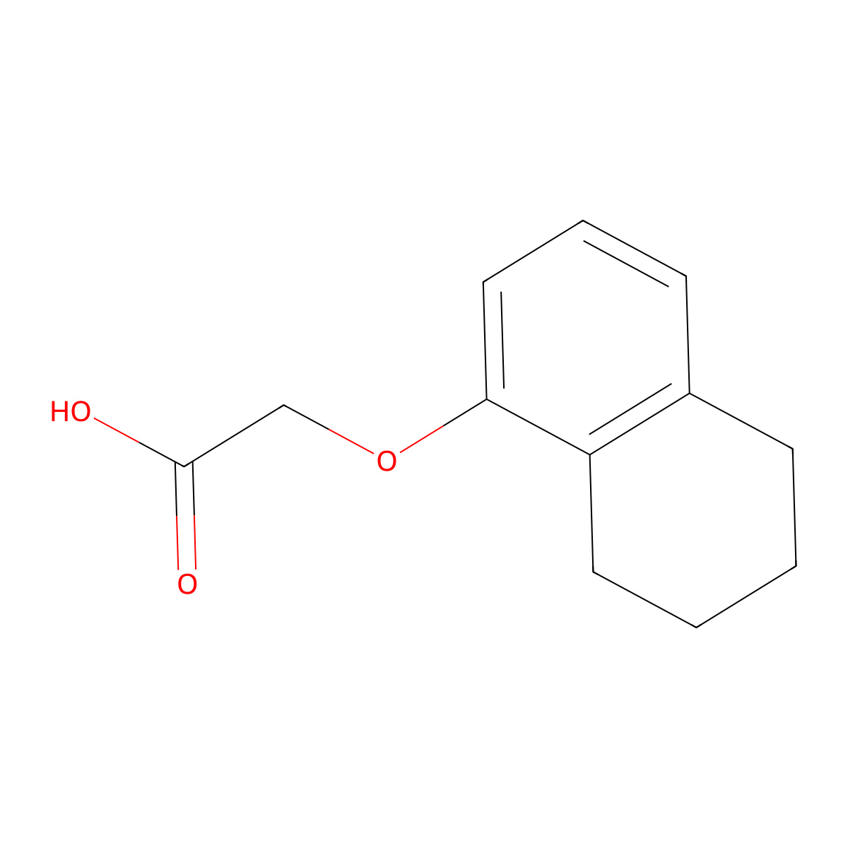 (5,6,7,8-Tetrahydro-naphthalen-1-yloxy)-acetic acid molecular structure, CAS 16281-09-7