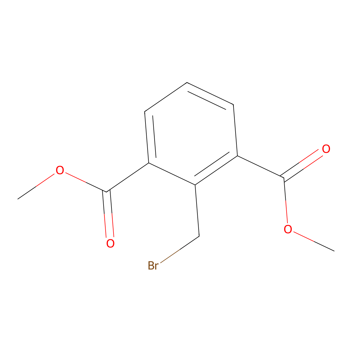 Dimethyl 2-(bromomethyl)isophthalate molecular structure, CAS 16281-93-9
