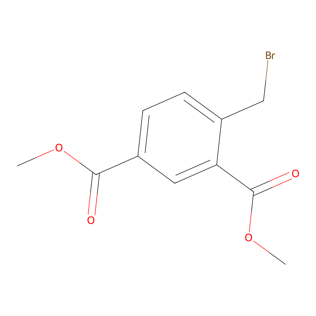 Dimethyl 4-(bromomethyl)isophthalate molecular structure, CAS 16281-94-0