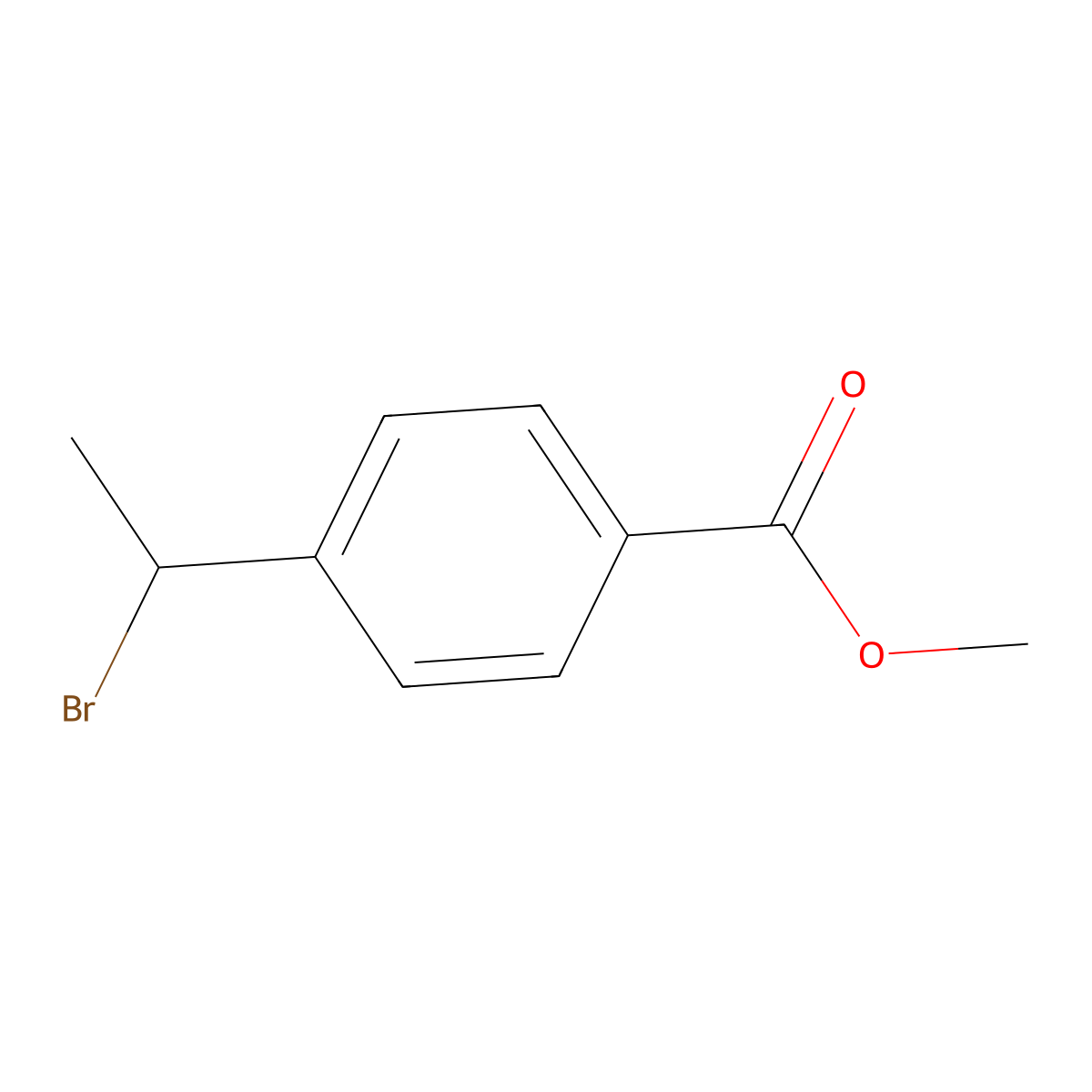 Methyl 4-(1-bromoethyl)benzoate molecular structure, CAS 16281-97-3