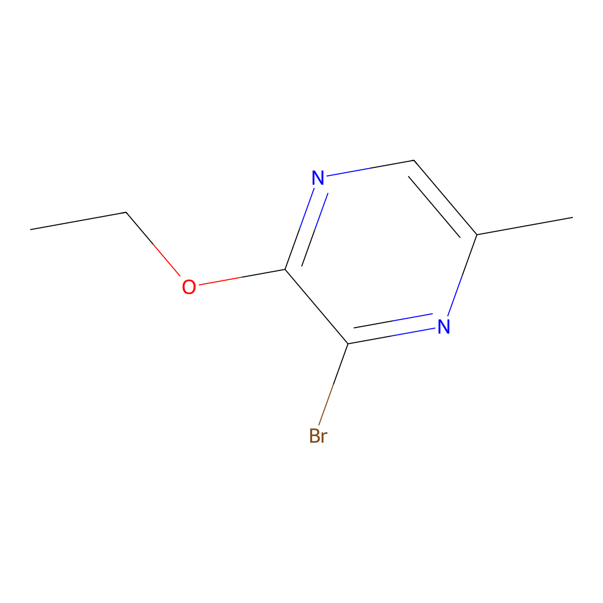 3-Bromo-2-ethoxy-5-methylpyrazine molecular structure, CAS 1628116-73-3