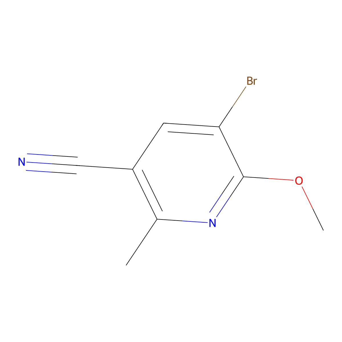 5-Bromo-6-methoxy-2-methylnicotinonitrile molecular structure, CAS 1628116-83-5
