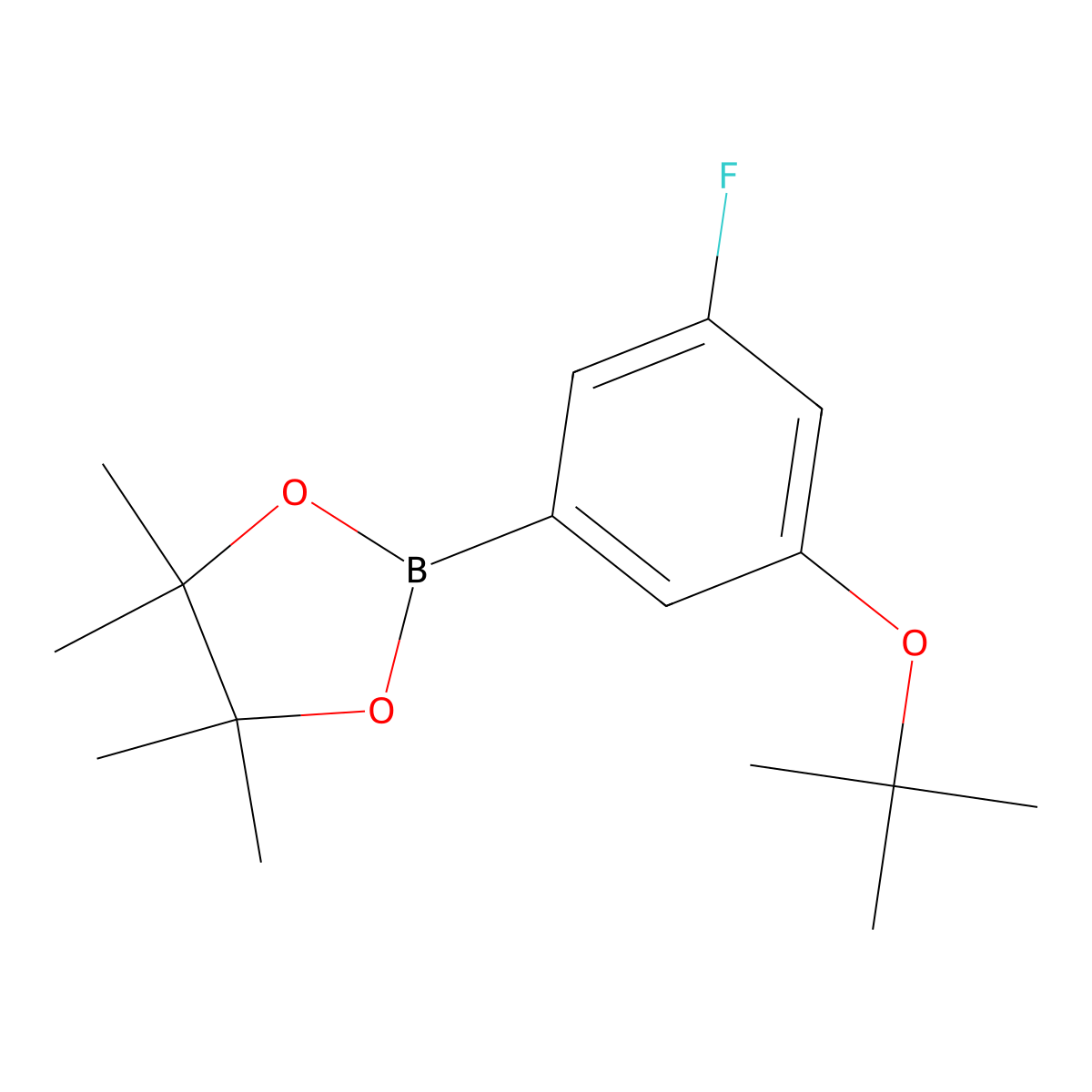 2-(3-tert-Butoxy-5-fluorophenyl)-4,4,5,5-tetramethyl-1,3,2-dioxaborolane molecular structure, CAS 1628139-10-5