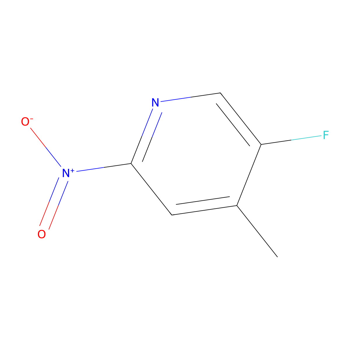 5-Fluoro-4-methyl-2-nitropyridine molecular structure, CAS 1628184-28-0