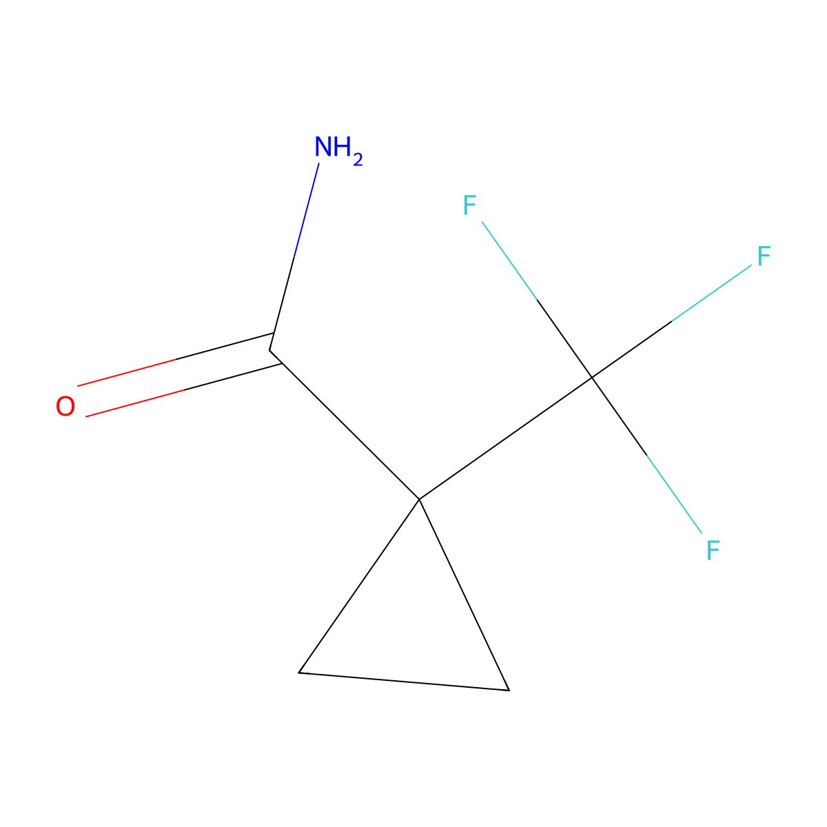 1-(Trifluoromethyl)cyclopropane-1-carboxamide molecular structure, CAS 1628184-67-7