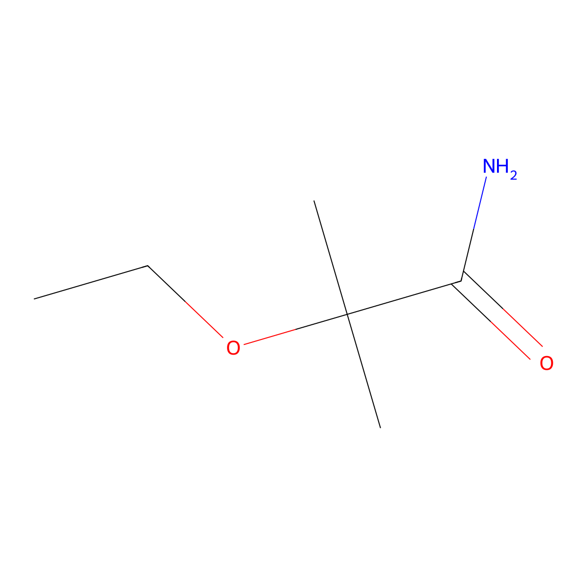 2-Ethoxy-2-methylpropanamide molecular structure, CAS 1628184-71-3