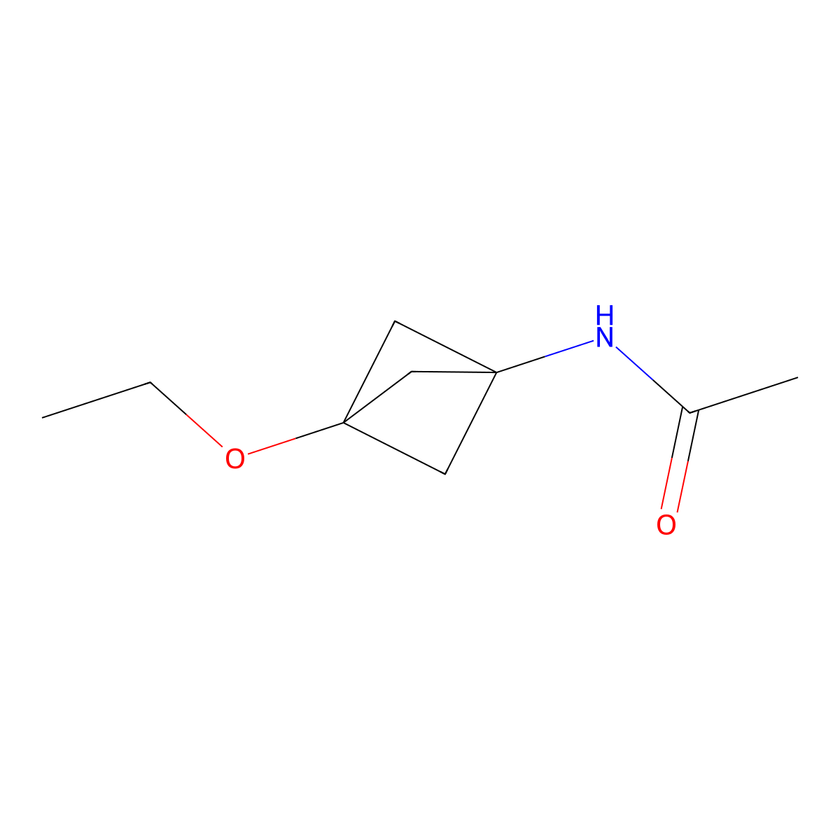 N-{3-ethoxybicyclo[1.1.1]pentan-1-yl}acetamide molecular structure, CAS 1628196-22-4