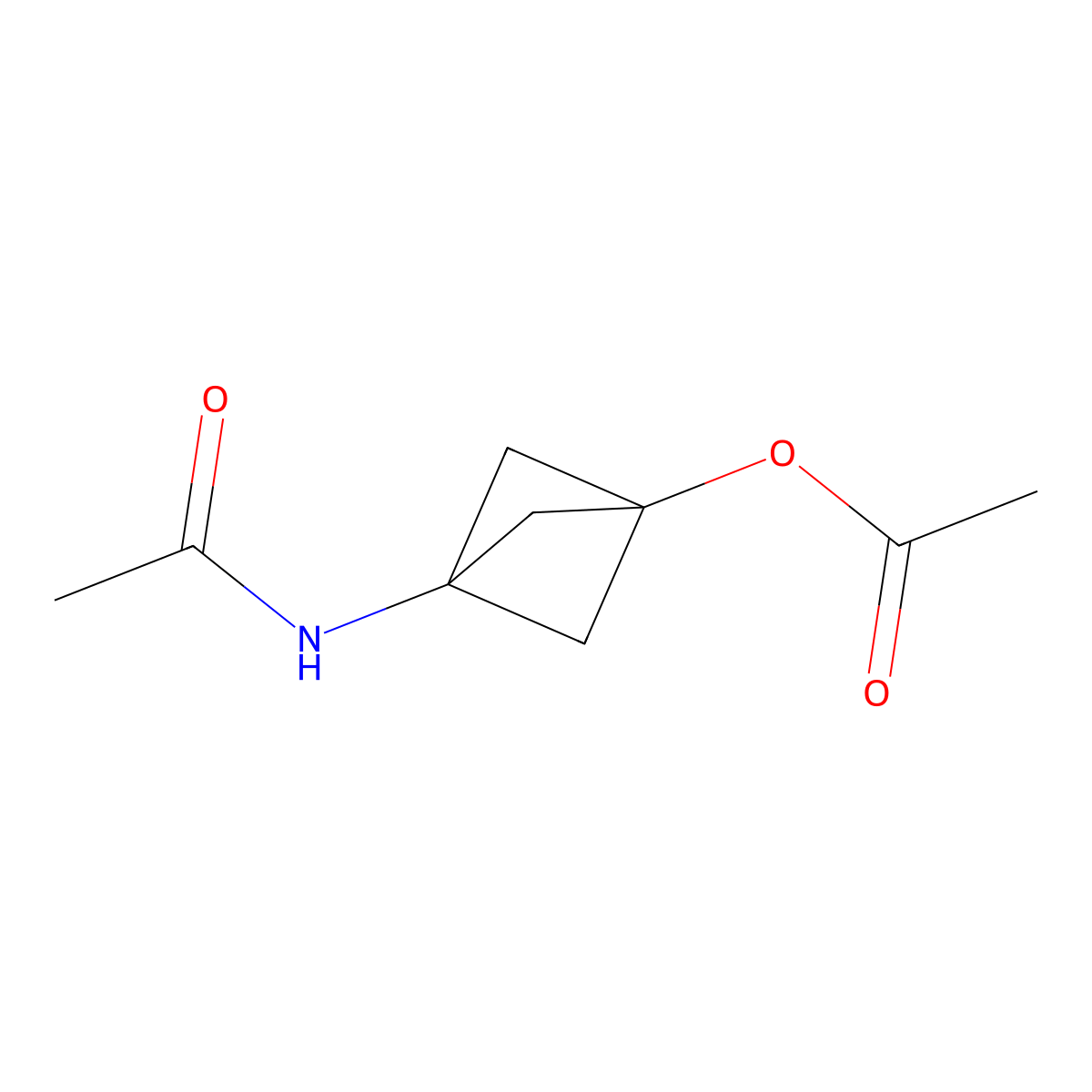 3-Acetamidobicyclo[1.1.1]pentan-1-yl acetate molecular structure, CAS 1628196-23-5