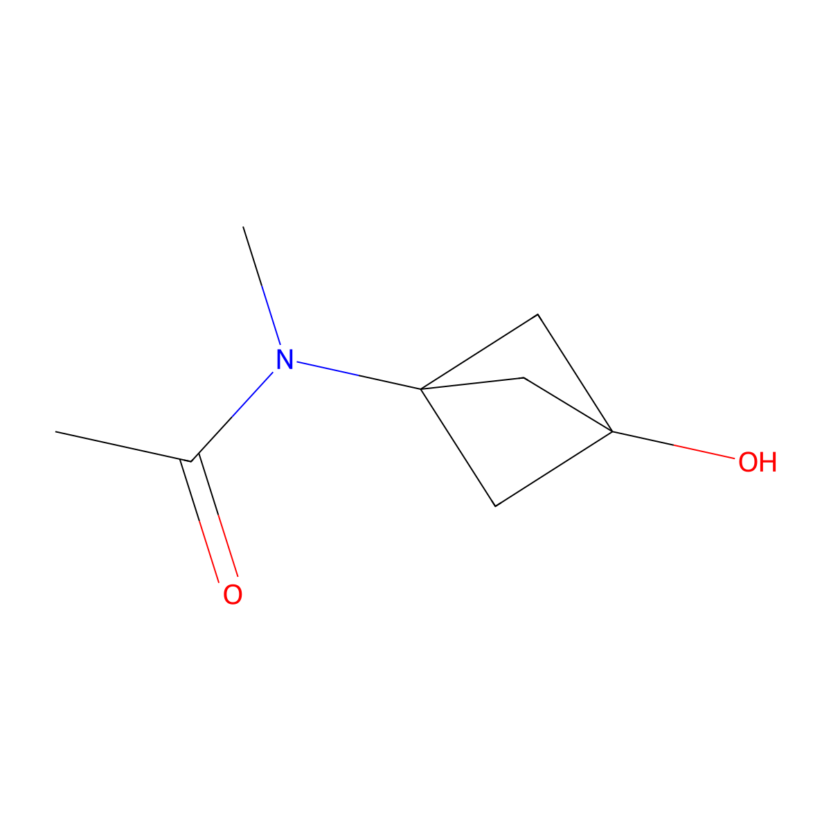 N-(3-Hydroxybicyclo[1.1.1]pentan-1-yl)-N-methylacetamide molecular structure, CAS 1628196-25-7
