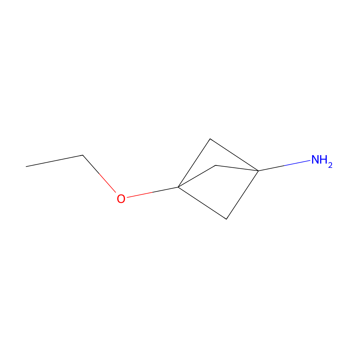 3-Ethoxybicyclo[1.1.1]pentan-1-amine molecular structure, CAS 1628196-26-8