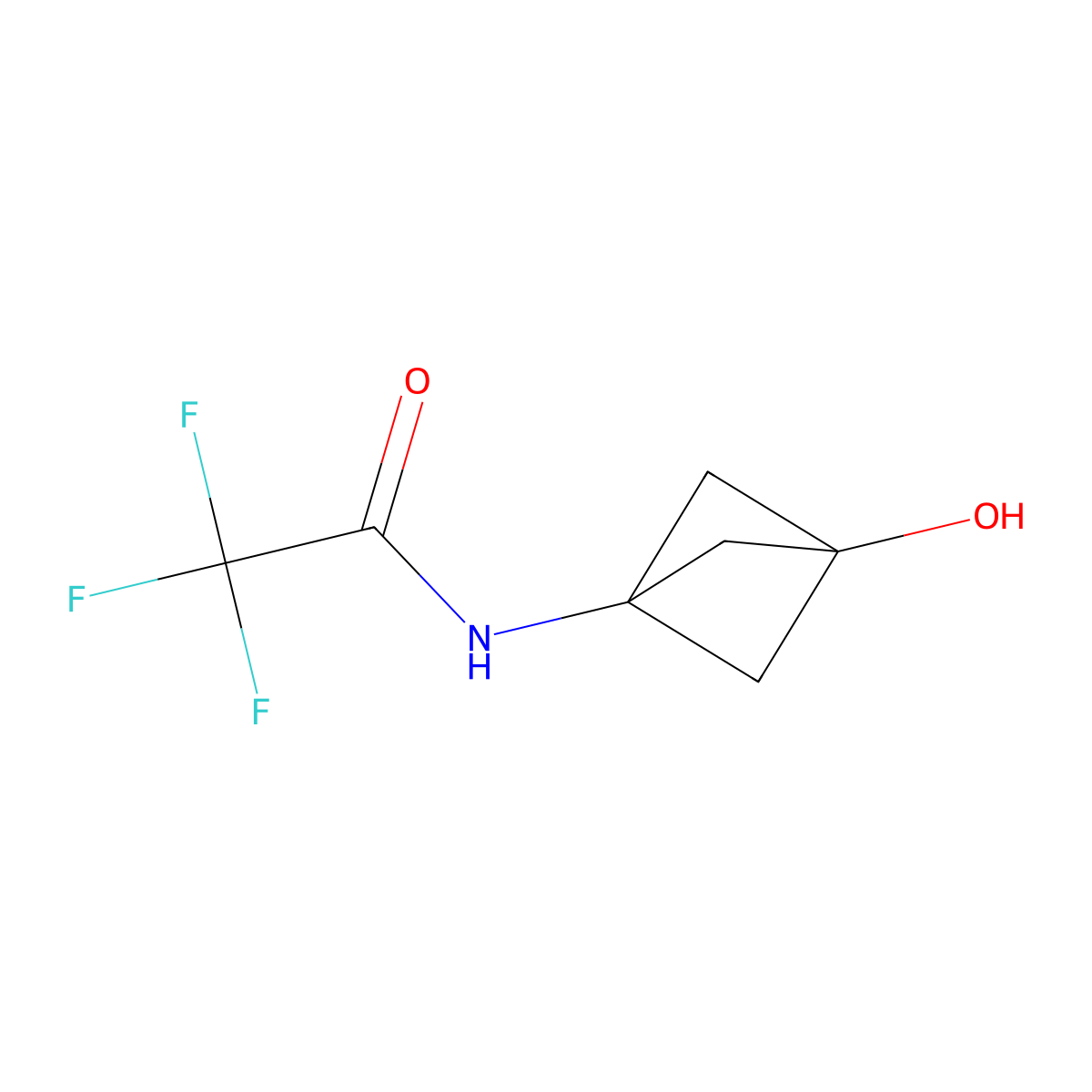 2,2,2-trifluoro-N-{3-hydroxybicyclo[1.1.1]pentan-1-yl}acetamide molecular structure, CAS 1628196-27-9