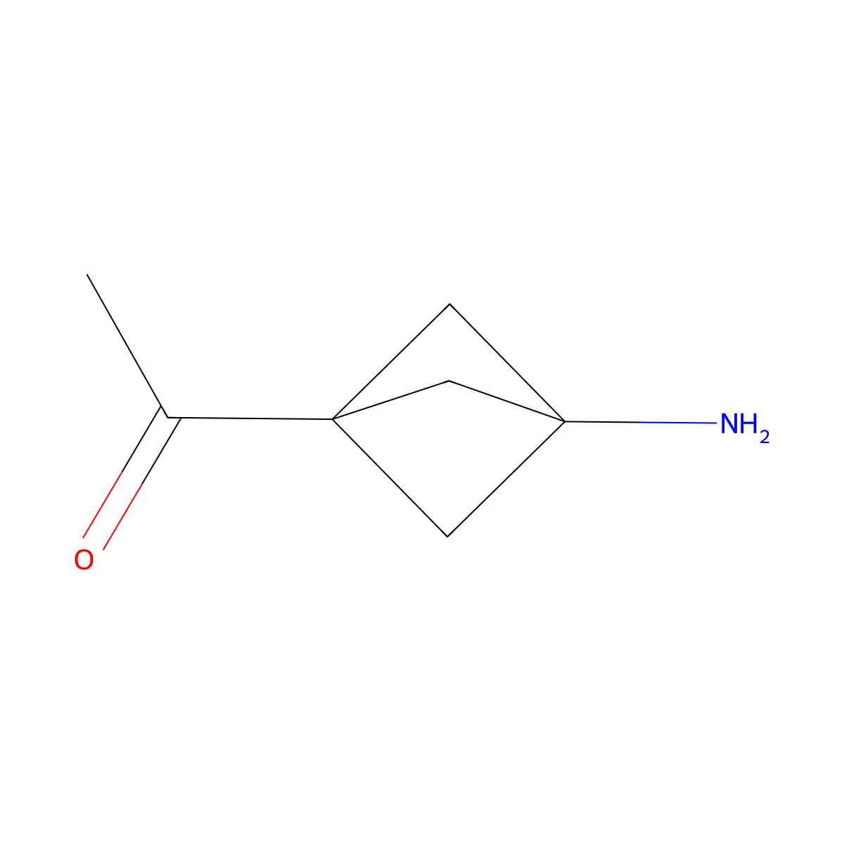 1-{3-Aminobicyclo[1.1.1]pentan-1-yl}ethan-1-one molecular structure, CAS 1628196-30-4