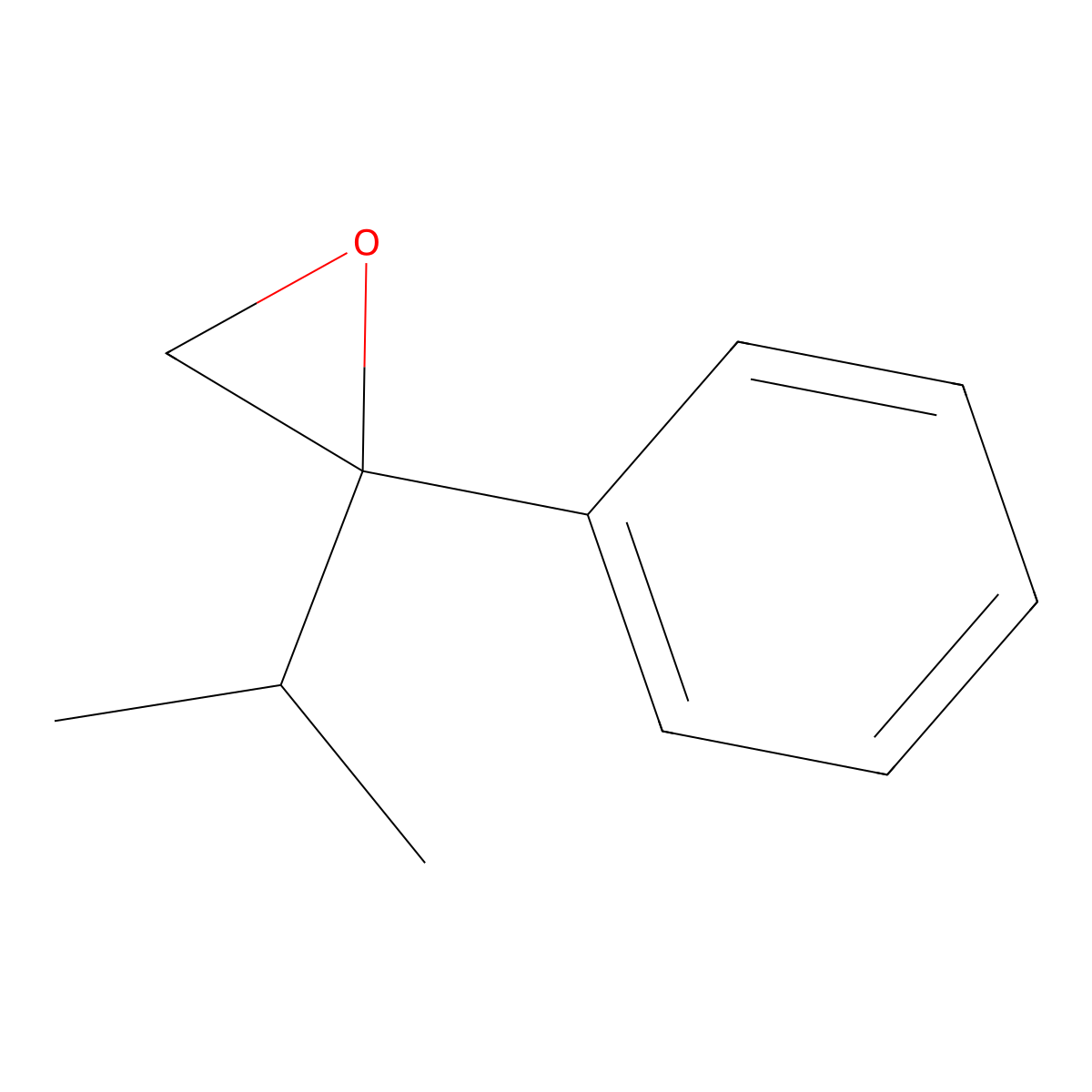 2-Phenyl-2-(propan-2-yl)oxirane molecular structure, CAS 16282-55-6
