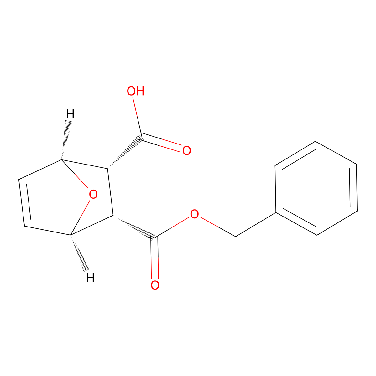 (1S,2R,3S,4R)-Rel-3-[(benzyloxy)carbonyl]-7-oxabicyclo[2.2.1]hept-5-ene-2-carboxylic acid molecular structure, CAS 1628200-22-5