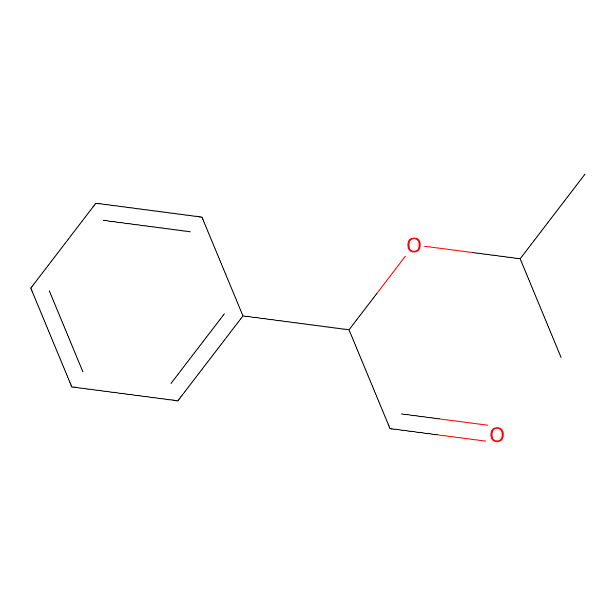 2-Phenyl-2-(propan-2-yloxy)acetaldehyde molecular structure, CAS 162821-40-1
