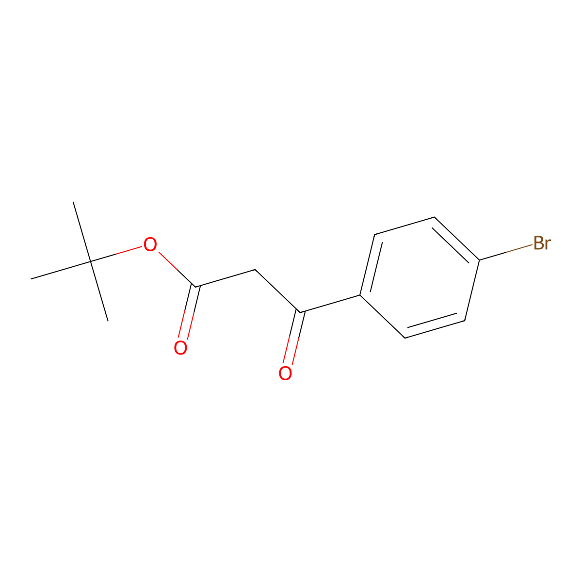 tert-Butyl 3-(4-bromophenyl)-3-oxopropanoate molecular structure, CAS 1628222-76-3